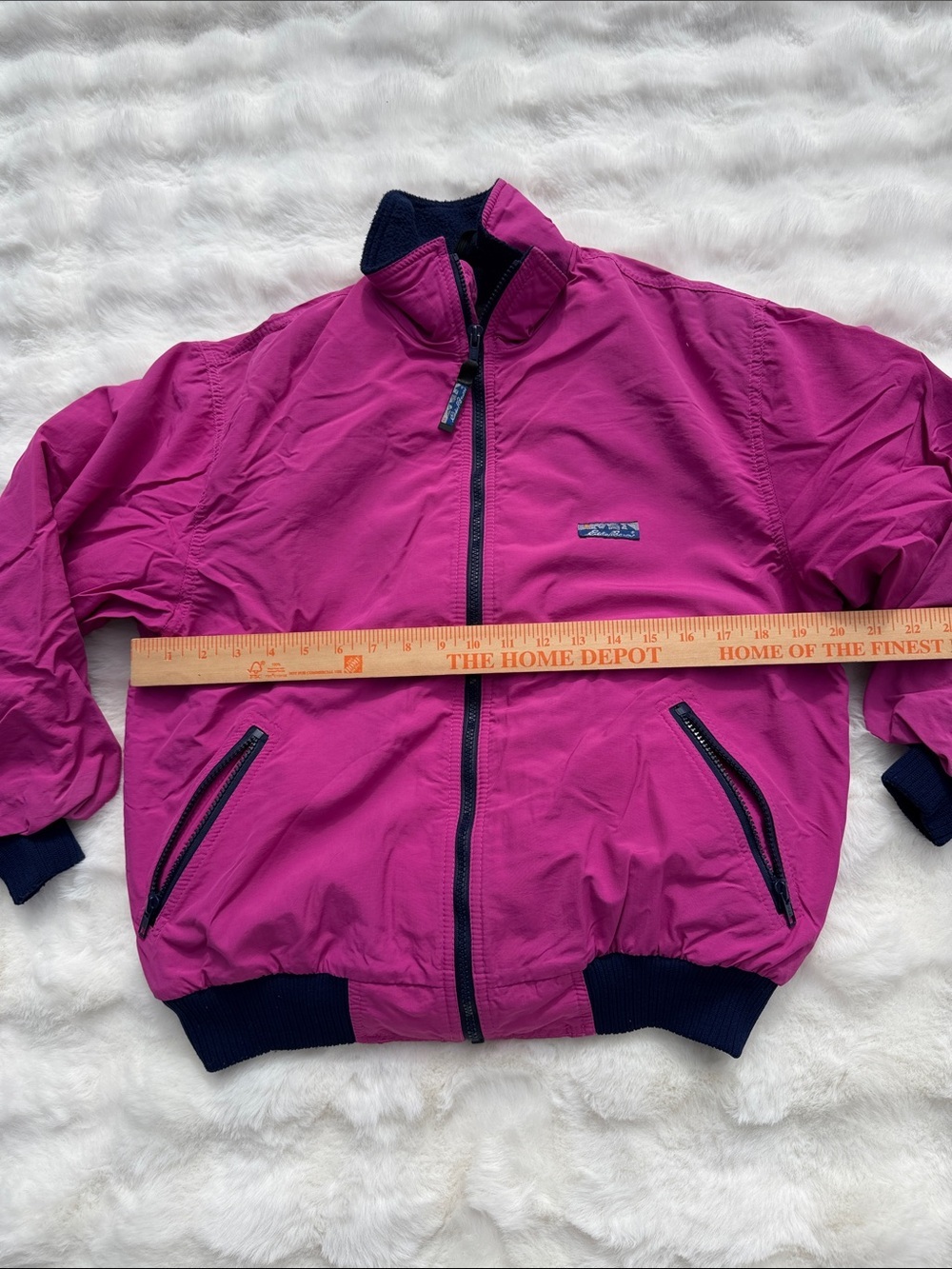 Vintage Eddie Bauer fleece lined windbreaker ski jacket - women’s medium magenta - Picture 2 of 9
